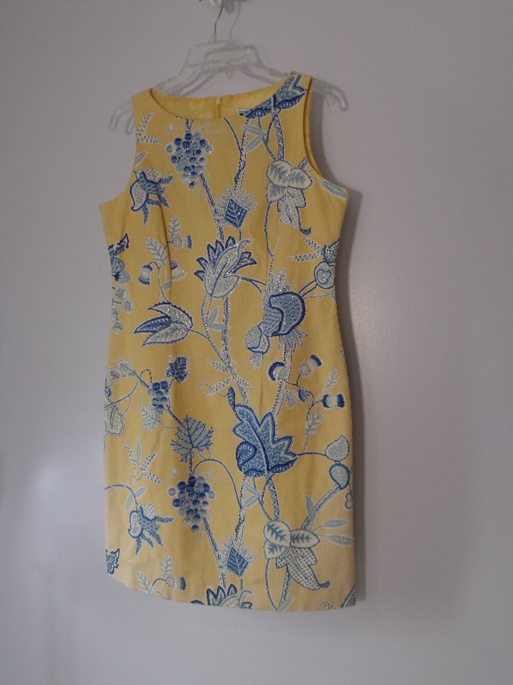 Jessica Howard  Multicolor Floral Beaded Sleeveless Sheath Dress Women's Sz 10 P